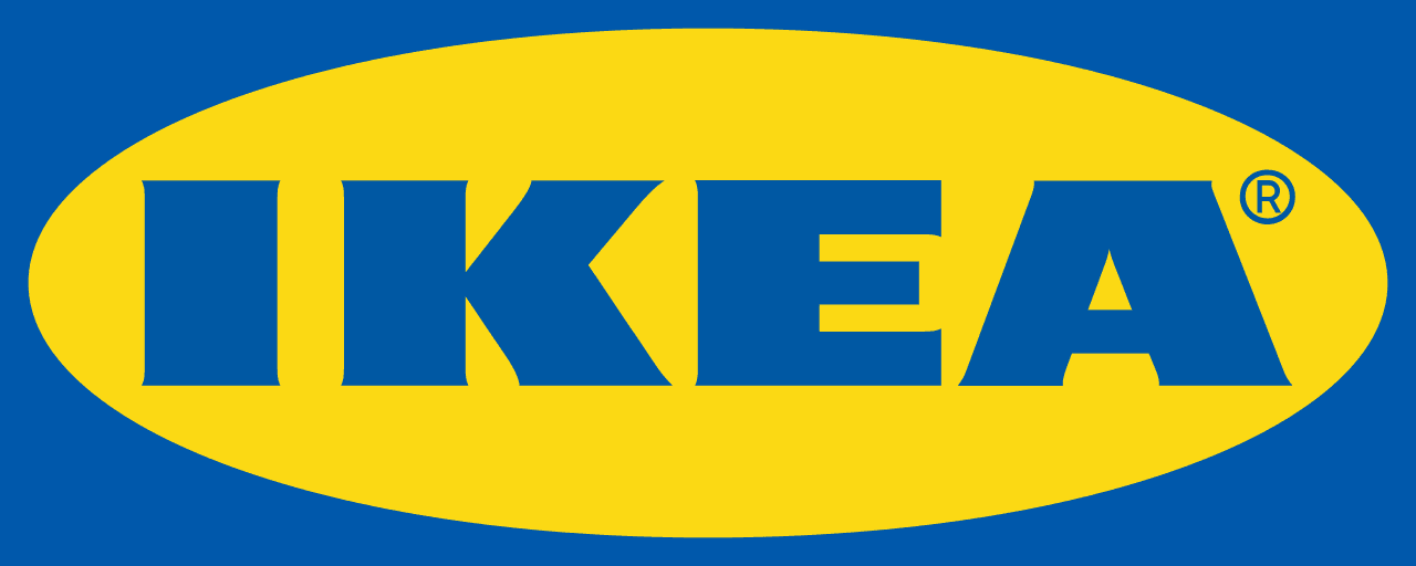 Logo IKEA illustrant le contraste fonctionnel jaune et bleu