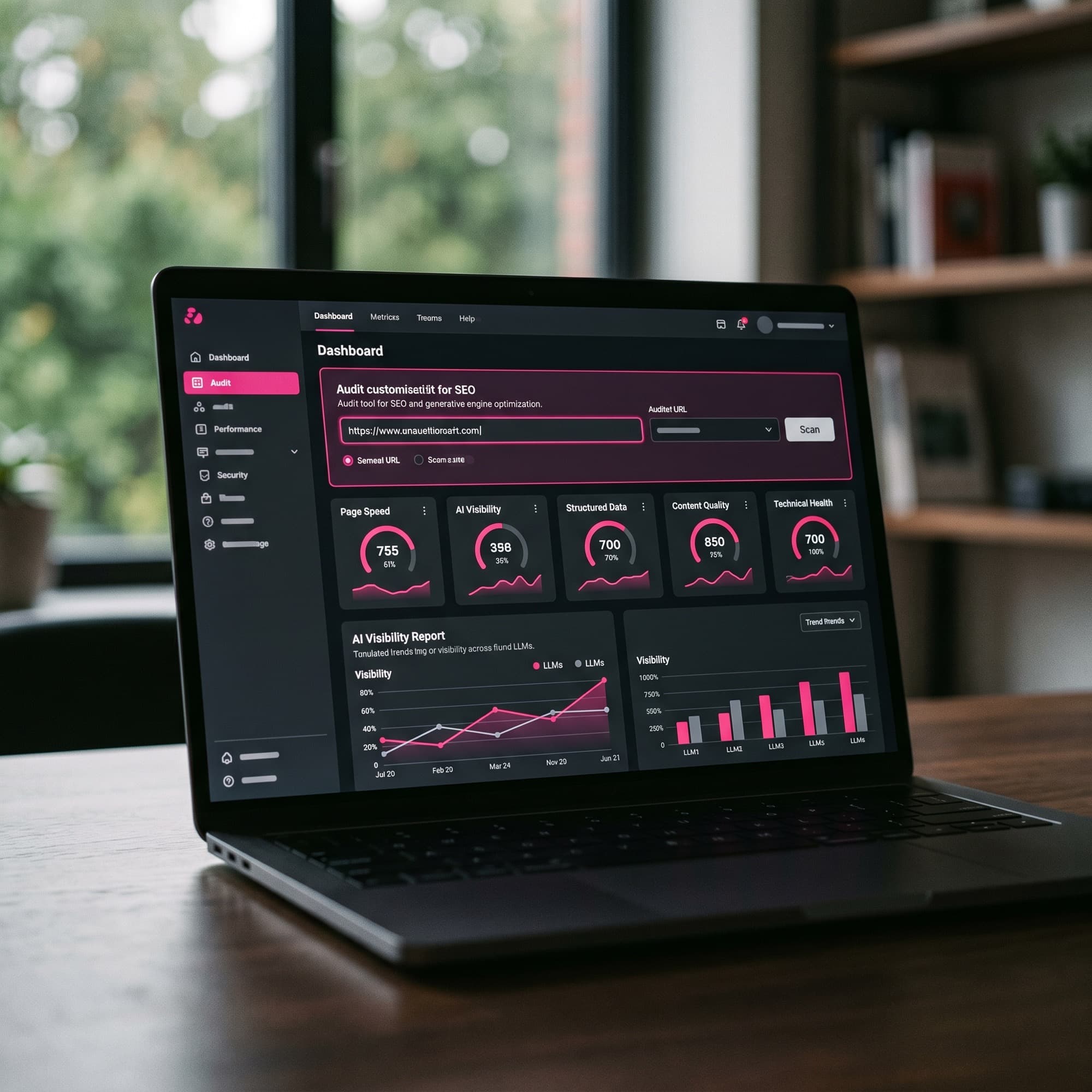 Lancement — Dashboard analytics + site en production