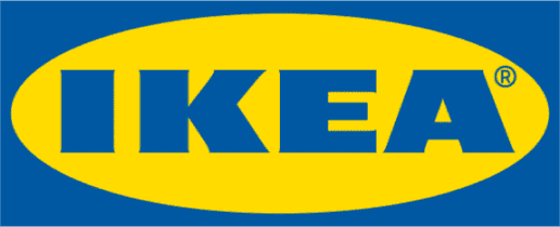Logo IKEA illustrant le contraste fonctionnel jaune et bleu
