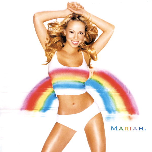 Pochette de l'album Rainbow de Mariah Carey — exemple d'association couleurs et musique